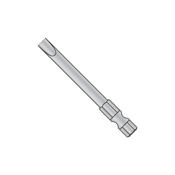 Newport Fasteners 5-6 X 1 15/16 Slotted Power Bits/Point Size: No 5 - No 6/Length 1 15/16/Shank: 1/4, 60PK 410879 - main